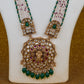 Antique Elephant Crest Ruby Pearl Long Set