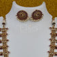 Antique Ruby Peacock Medallion Temple Haram