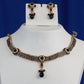 Antique Black Onyx Link Necklace Set