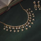 Regal Scroll Drop Diamond Crush Necklace Set