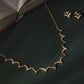 Chevron Leafline Diamond Crush Necklace Set