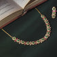 Emerald Ruby Rosette Diamond Crush Necklace Set