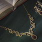 Ruby Scroll Vine Diamond Crush Necklace Set