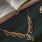 Interlock Leaf Diamond Crush Necklace Set