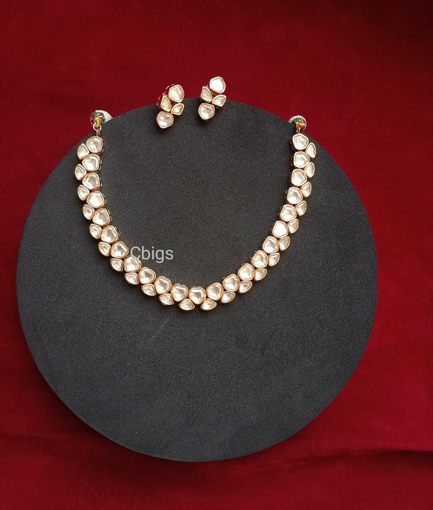 Polki 2line necklace