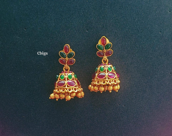 Temple Matte jhumka