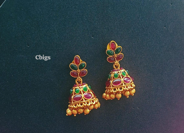 Temple Matte jhumka