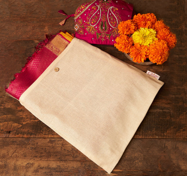 Eco-Friendly Premium Cotton Saree Bags (15 x 17 inches).
