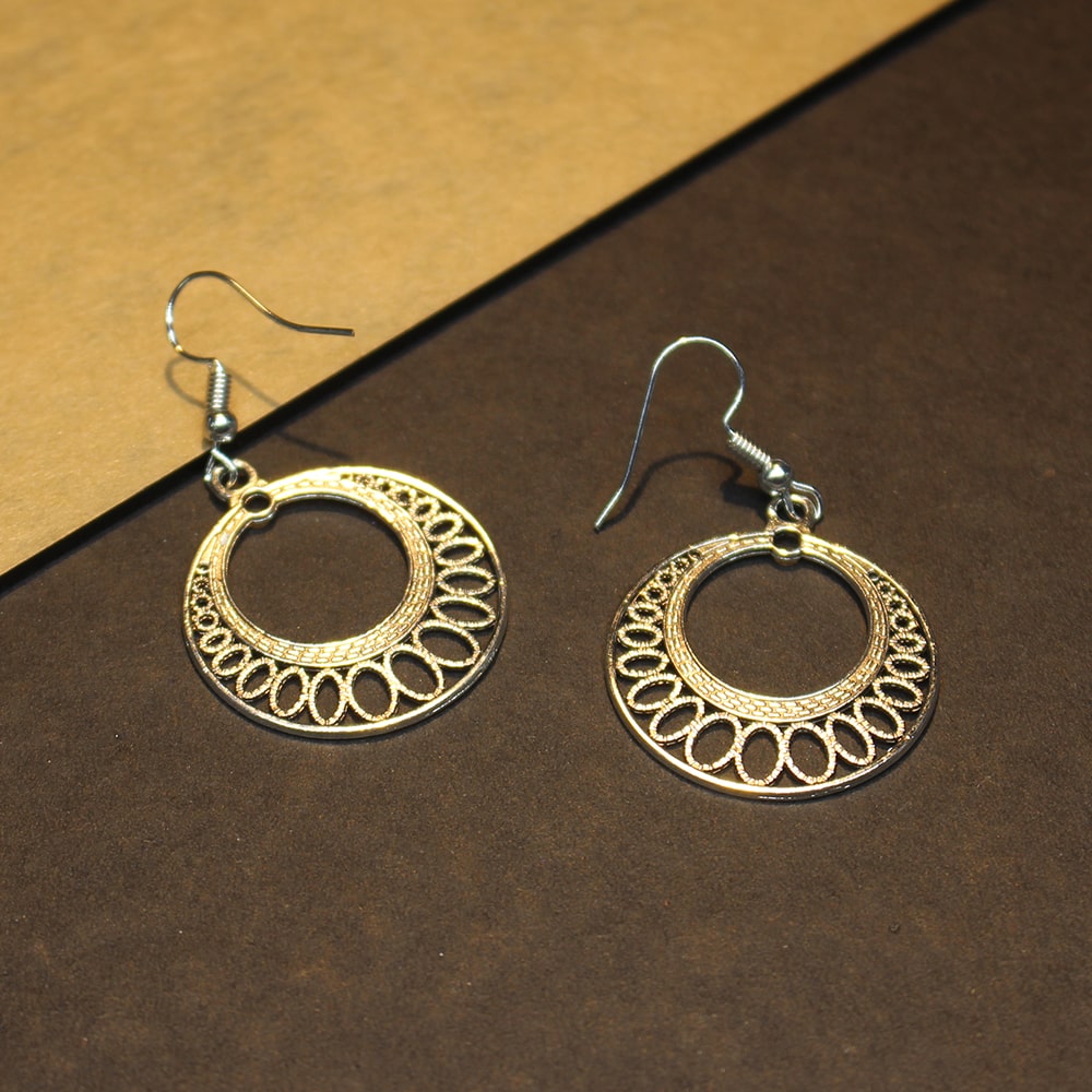 Oxidized Silver Earrings