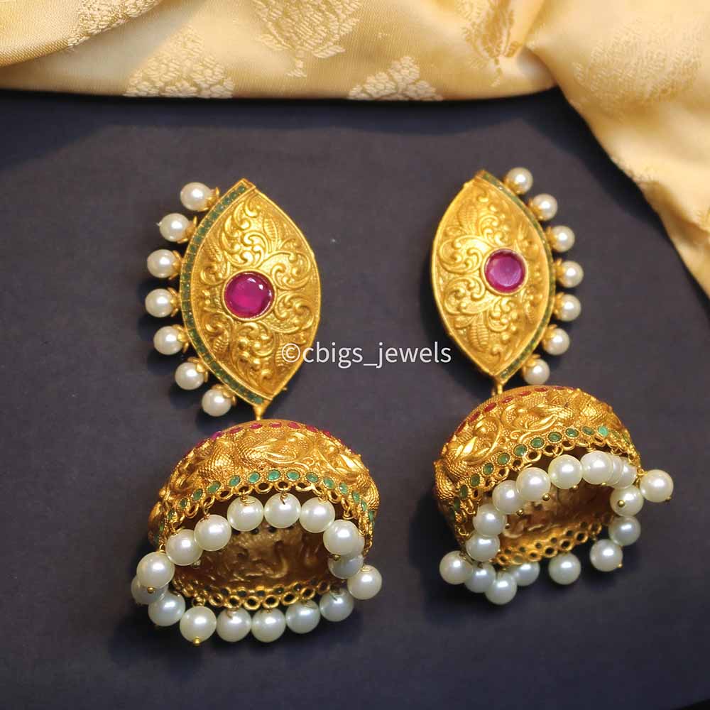 Antique Jumak with Ruby and Pearls