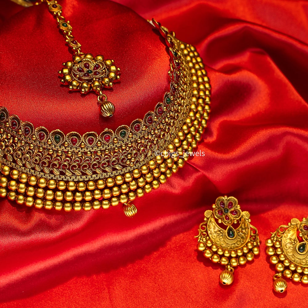 Buy Tarinika's Akshi Antique Choker Set | Indian Jewelry
