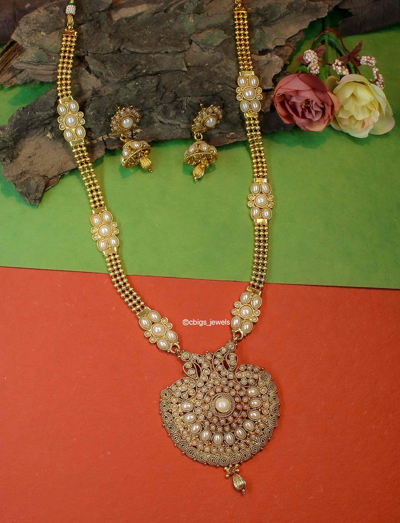 Antique Gold Pearl Long Haram