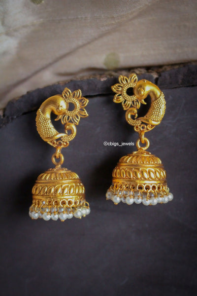 Elegant Peacock Motif Earrings