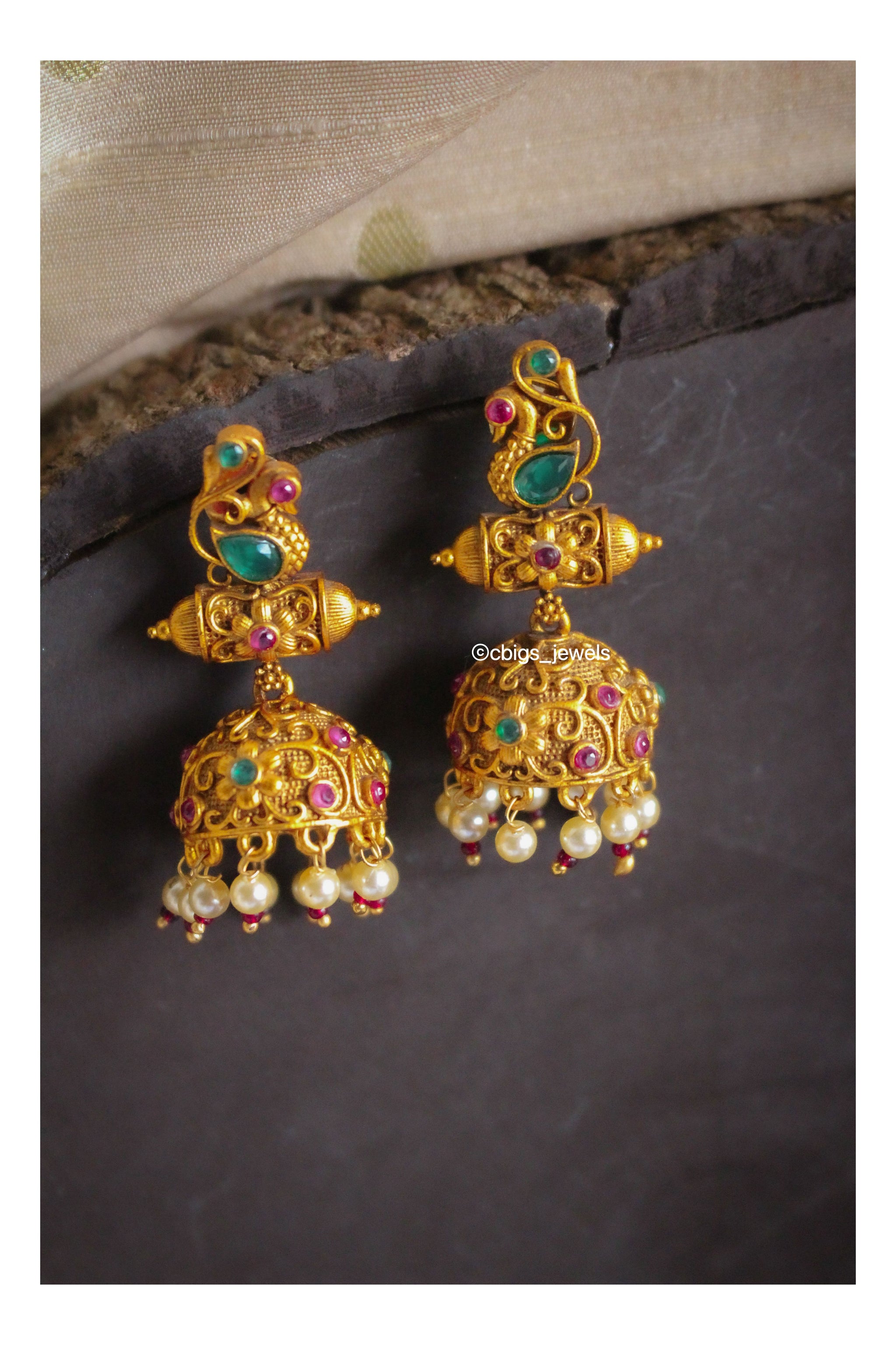 Big Size Multicolor Oxidised Silver Jhumka Earring | FashionCrab.com |  Jhumka earrings, Jhumka, Floral print pants