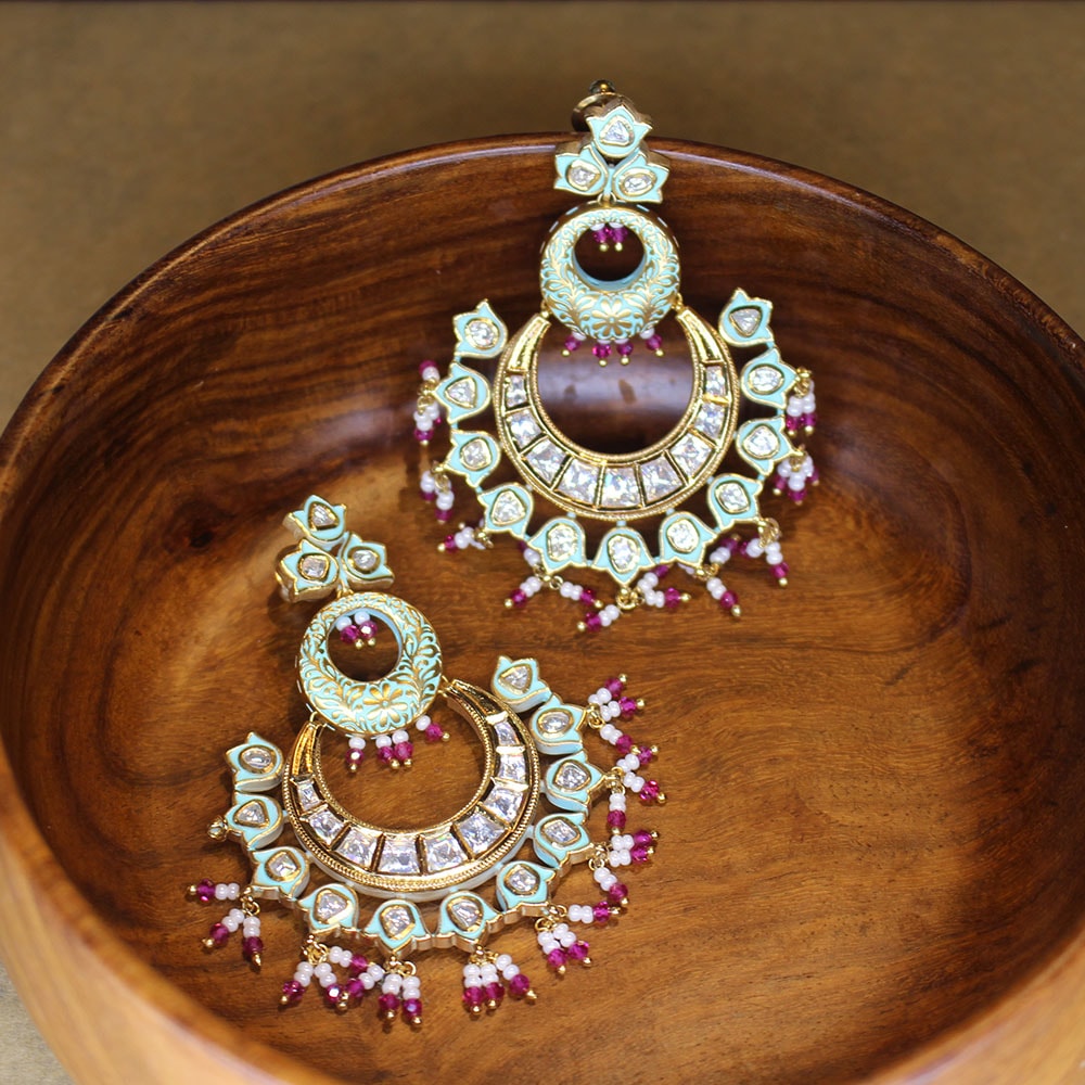 Minakari Kundan Earrings