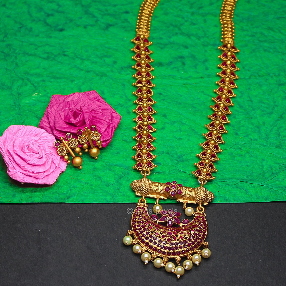 Temple Ruby Stone Necklace